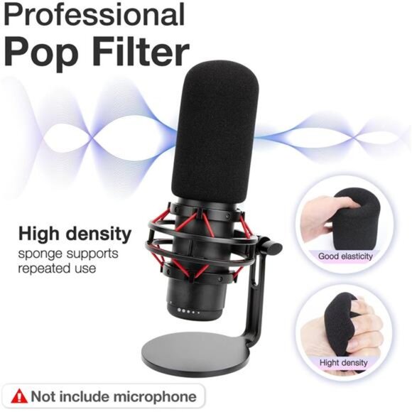 HyperX QuadCast PopFilter WindscreenCompatible with HyperX QuadCast S Microphone - Picture 4 of 7